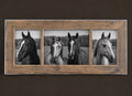 Cadre photo triple en vieux bois de bardage, fait main, Atelier Olivier LeRat