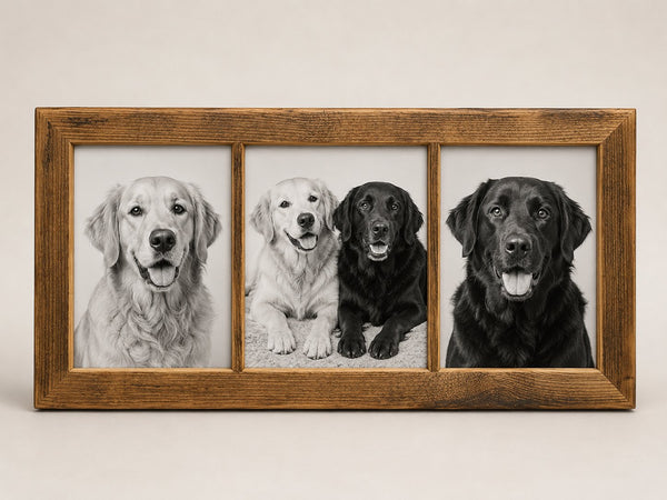 Cadre Vieux Bois Triptyque — vue 2